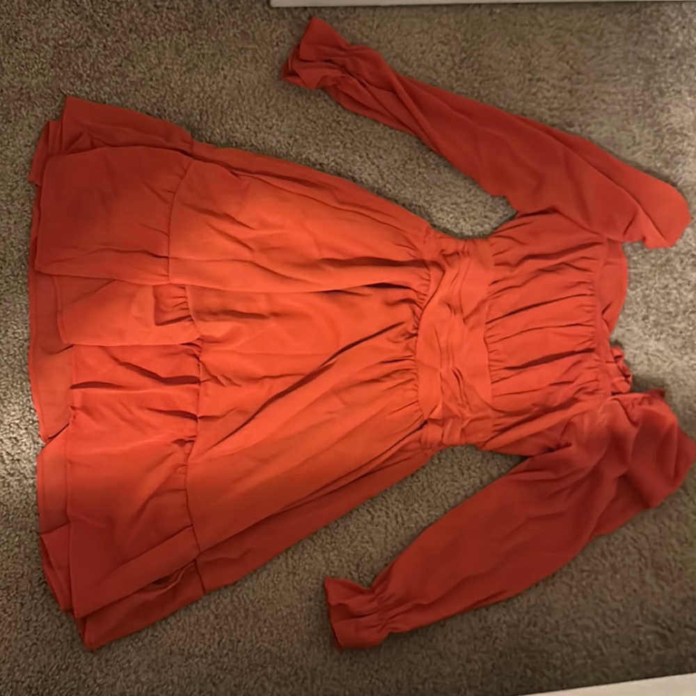 Extra small orange long sleeve dress
